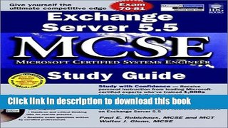 Read Exchange Server 5.5 MCSE Study Guide Ebook Free