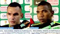 Alejandro Bernal y Elkin Blanco hablaron en la previa del juego entre Fortaleza y Nacional · Liga Águila 2016-II (fecha 5)