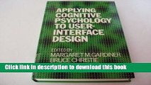 Download Applying Cognitive Psychology to User-interface Design (Series: Wiley Series in