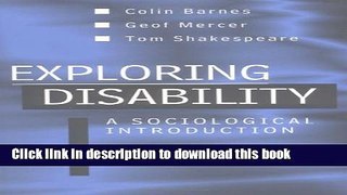 Download Books Exploring Disability: A Sociological Introduction Ebook PDF