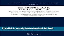 [PDF]  Charity Law   Social Policy: National and International Perspectives on the Functions of