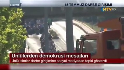 Ünlüler Darbe Girişimine Tepkisini Sosyal Medyadan Gösterdi