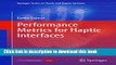 Read Performance Metrics for Haptic Interfaces (Springer Series on Touch and Haptic Systems) Ebook