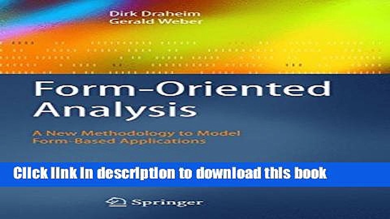 Read Form-Oriented Analysis Ebook Free