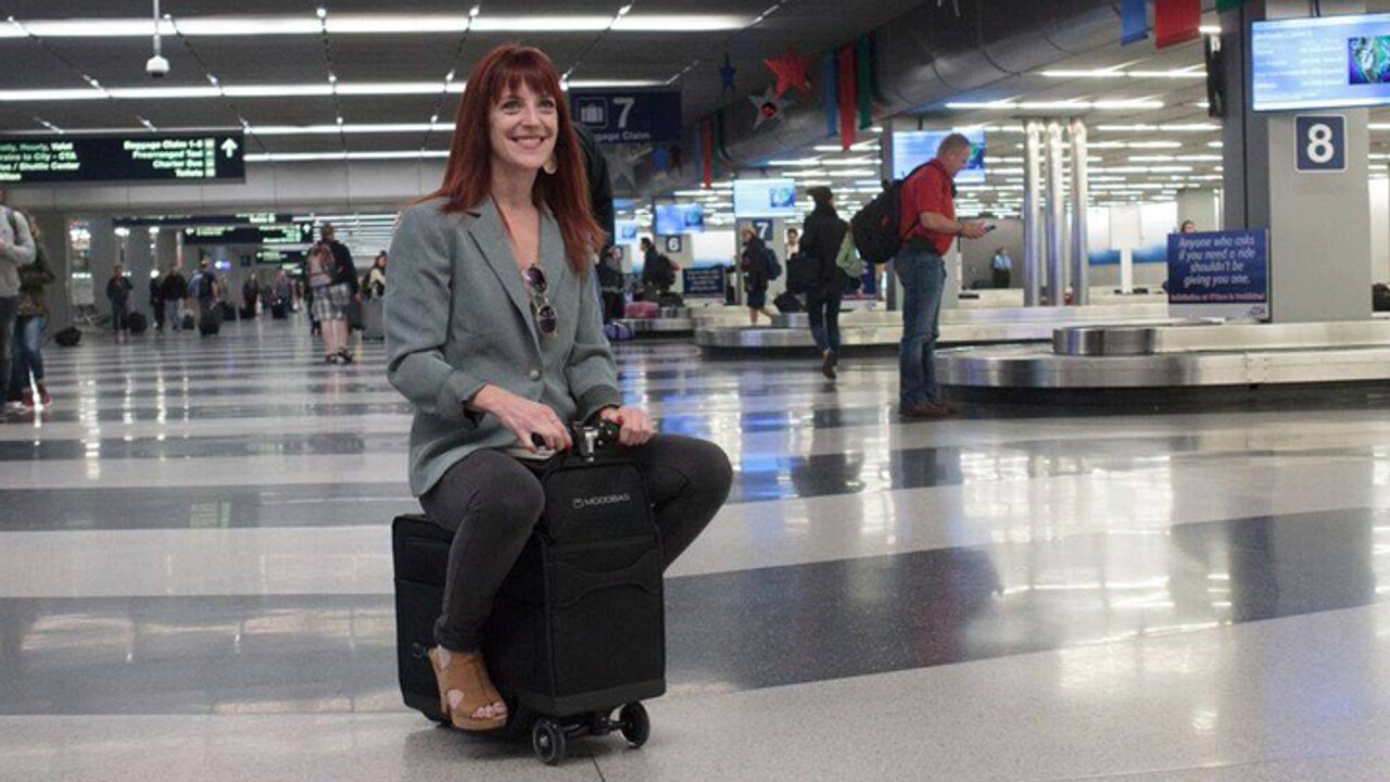 Modobag, la valise connectée qui se conduit comme un scooter 