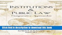 [PDF]  Institutions   Public Law: Comparative Approaches  [Download] Full Ebook