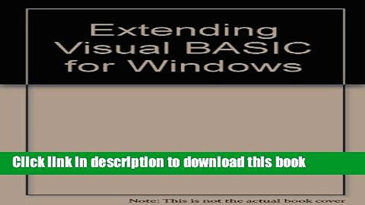 Read Extending Visual Basic for Windows/Book and Disk Ebook Free