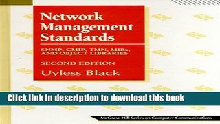 Read Network Management Standards: Snmp, Cmip, Tmn, Mibs, and Object Libraries Ebook Free