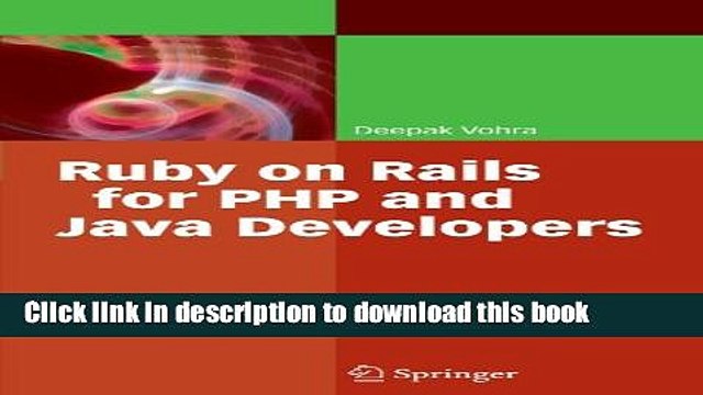 Download Ruby on Rails for PHP and Java Developers PDF Free