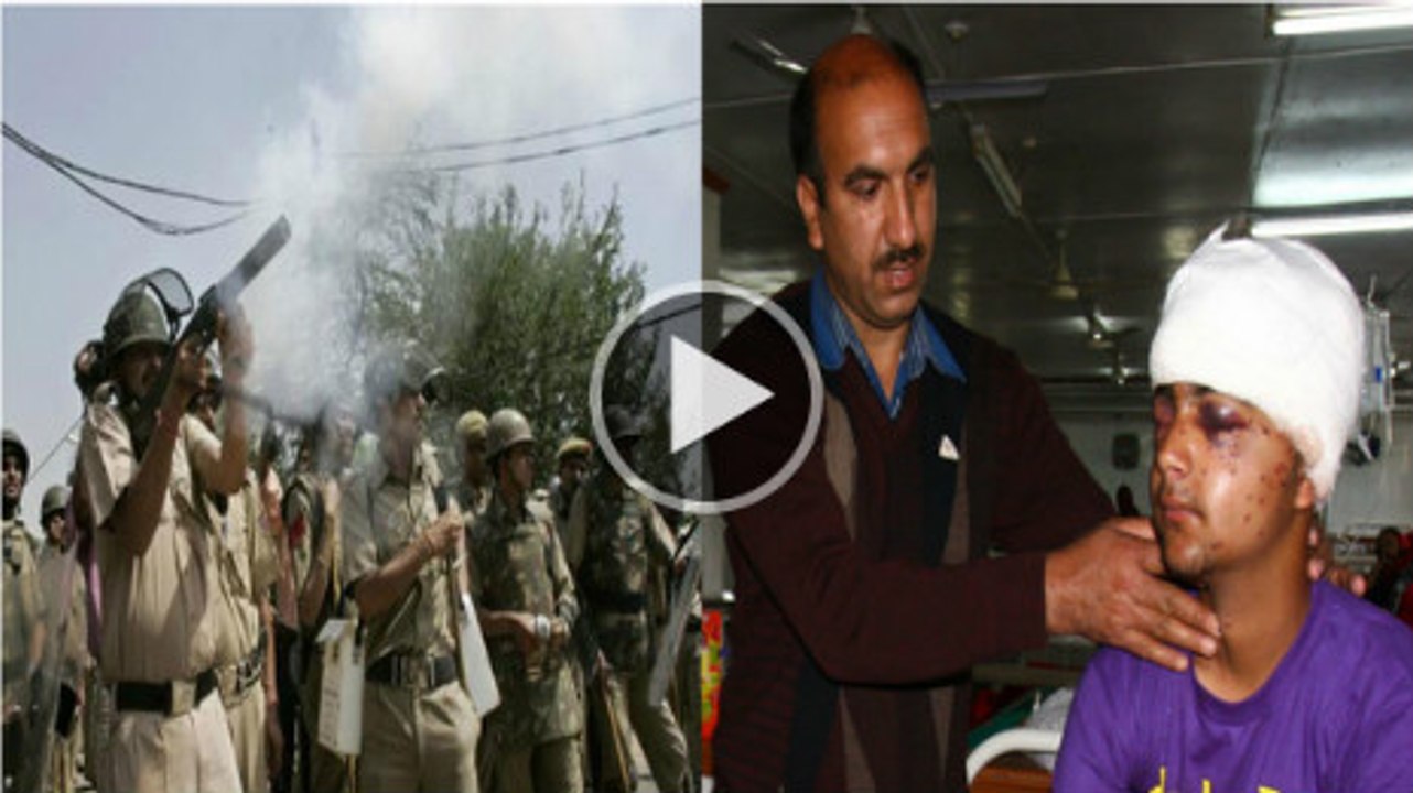 Indian army using pellet guns in kashmir