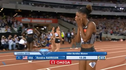 Kendra Harrison New WR 12.20 Womens 100m Hurdles London Diamond League 2016