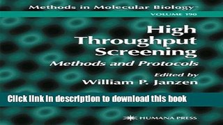 [PDF]  High Throughput Screening: Methods and Protocols  [Read] Full Ebook