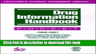[PDF]  Drug Information Handbook Pocket [2000-2001]  [Read] Full Ebook