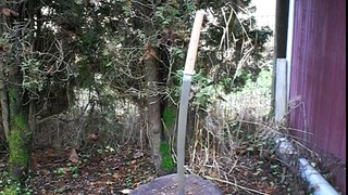 Hand Forged Katana vs. 25 Hedge Trees - Test 4