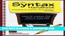 Read Book The Syntax Handbook: Everything You Learned about Syntax (But Forgot) ebook textbooks