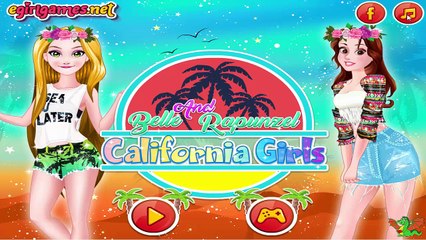 Belle and Rapunzel California Girls Game  - Rapunzel Video Games For Girls