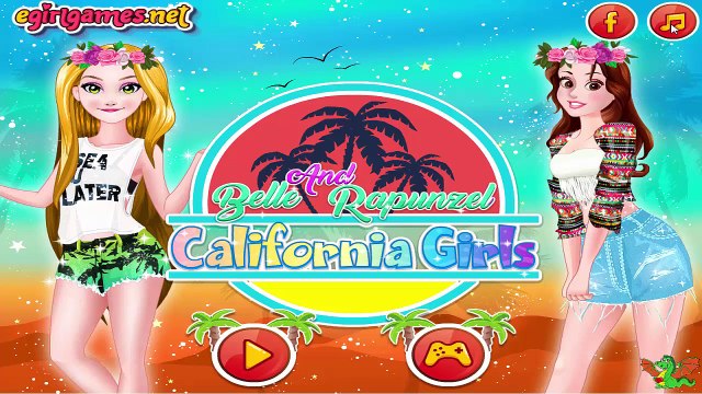 Belle and Rapunzel California Girls Game - Rapunzel Video Games For Girls