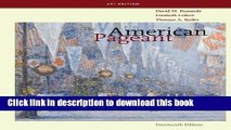 Read Book The American Pageant: A History of the American People, AP Edition PDF Online