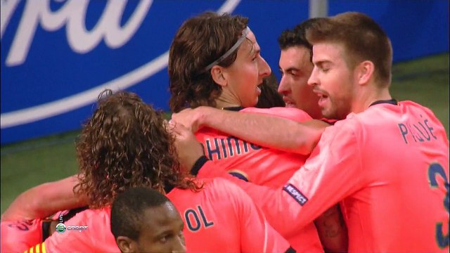 اهداف مباراة انتر ميلان و برشلونة 3-1 ذهاب نصف نهائي دوري الابطال 2010