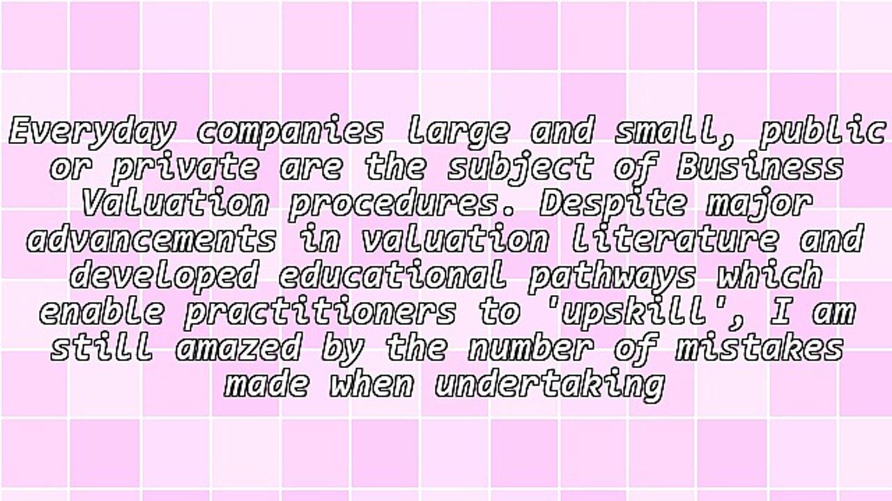 Common Mistakes in Business Valuations