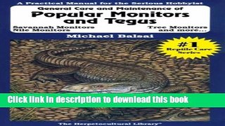 [PDF] General Care and Maintenance of Popular Monitors and Tegus [Read] Online