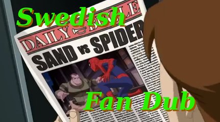 Spectacular Spiderman vs Sandman Fight 1 Swedish Fan Dub