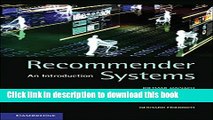Download Recommender Systems: An Introduction  Ebook Free