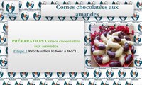 Recette cornes chocolatées aux amandes Délicieux Recettes Marocaine