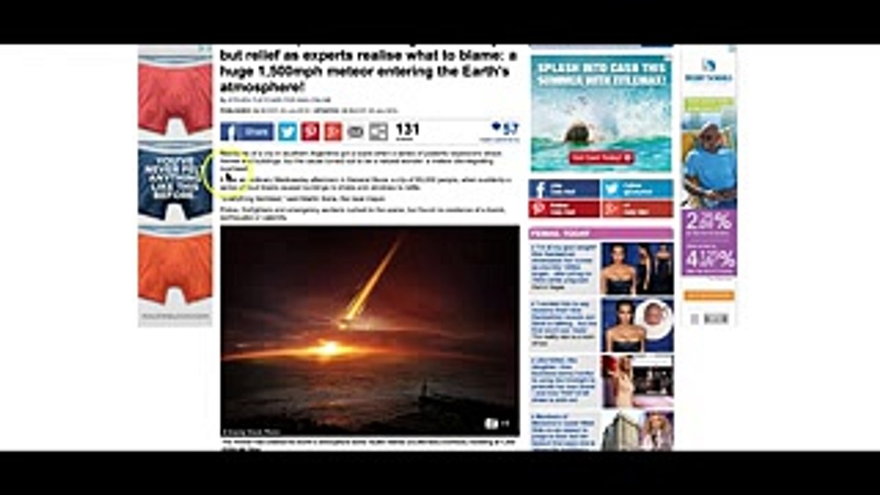 ALERT WATCH Fire in the Sky News _ NOT a meteor over Argentina!