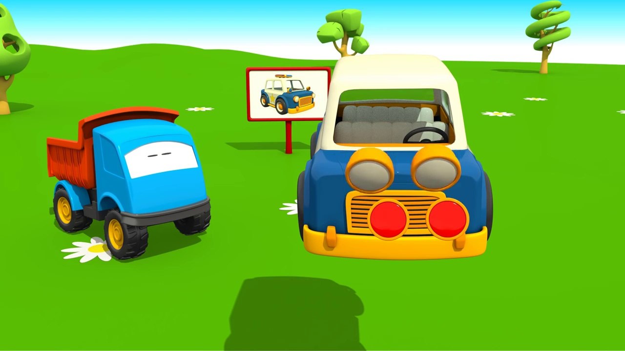 Leo der neugierige Lastwagen - Leo baut ein Polizeiauto! - Animation für Kinder