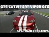 GT6 Gran Turismo 6 | Car Of The Week | SRT Viper GTS | Spa Francorchamps