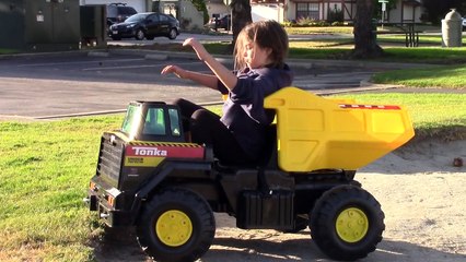 Toy Truck Videos for Children: Mighty Dump Truck, Excavators + Funny Kids Playing Digging Fighting