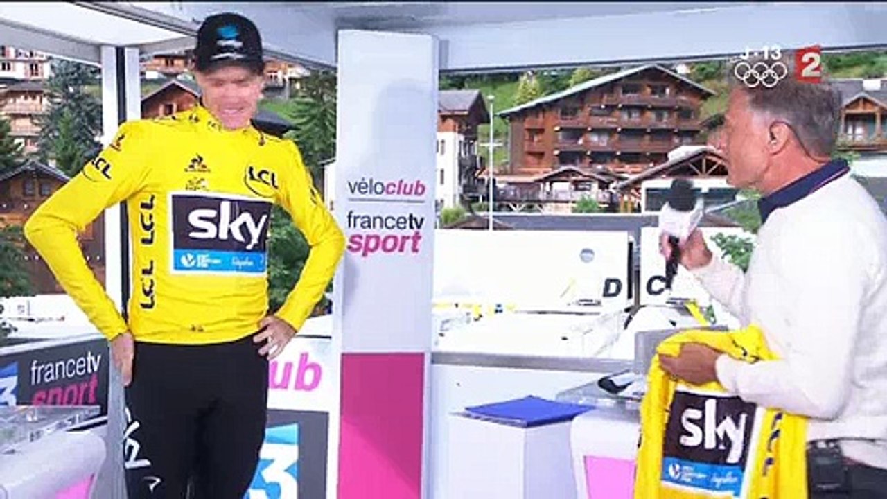 Gérard Holtz très ému après le cadeau de Christopher Froome - Regardez