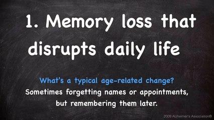 10 Early Signs and Symptoms of Alzheimer's