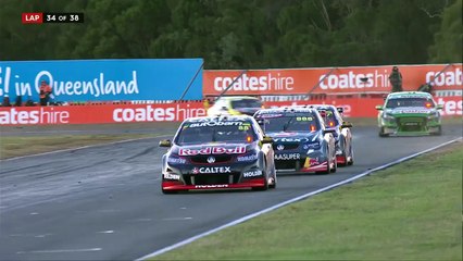V8 Supercars Queensland 2016 Race 1  Teamates Battle to Win