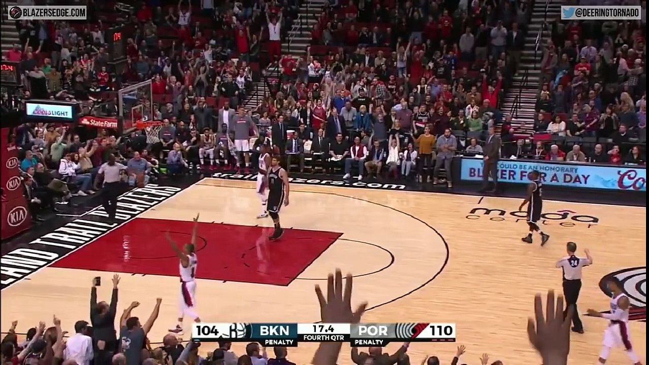 Lillard hits 65 foot (almost) and-1