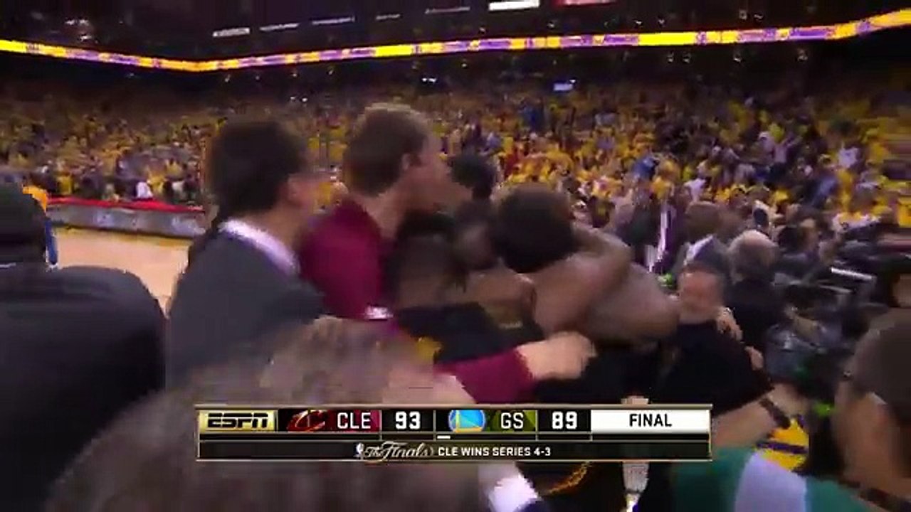 LeBron Collapses and Cries on the Court After Cavs Win NBA Finals -