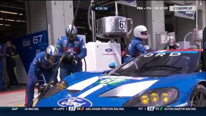 WEC 6h Nurburgring 2016 Ford GT Andy Priaux Big Fire On Pits