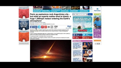 Fire in the Sky News _ NOT a meteor over Argentina! _ What shook buildings.