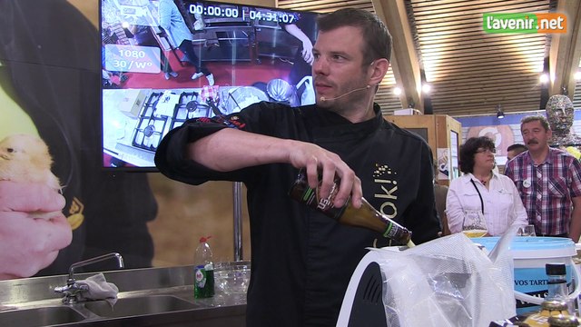 Le dessert de Jean-Philippe Watteyne à base de chèvre frais et de bière au sarrasin