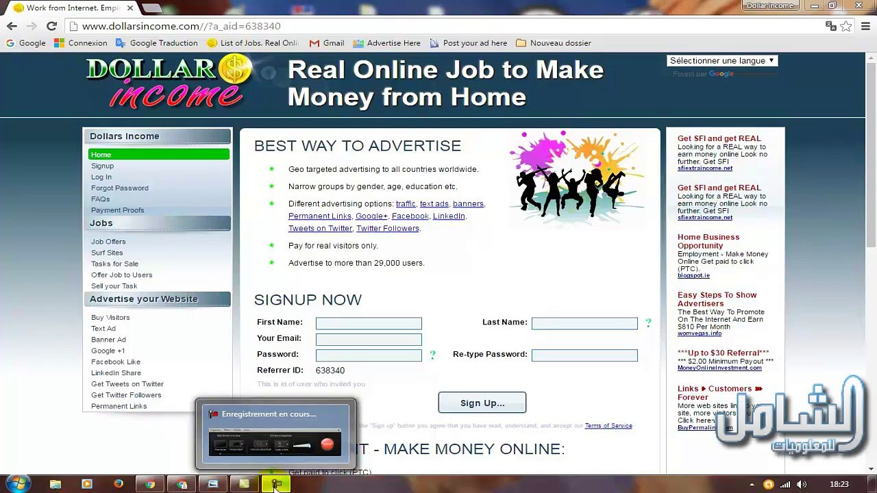 شرح مفصل لكيفية الربح من موقع تنفيد المهام dollarsincome (الجزء 1 : شرح عمل الموقع)
