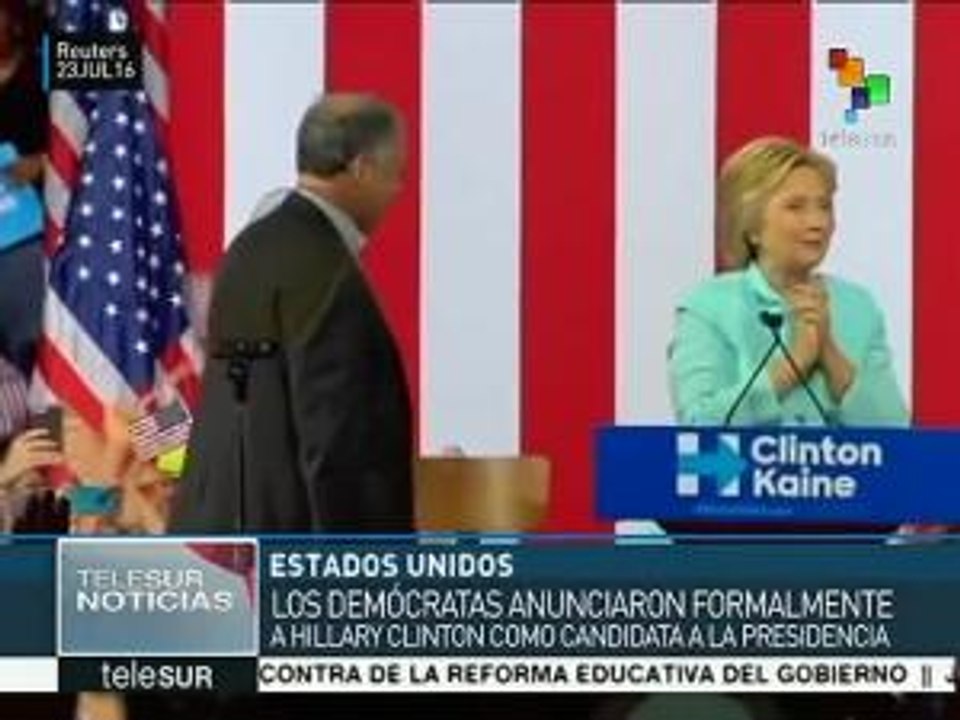 Hillary Clinton es nombrada candidata a la presidencia de EEUU