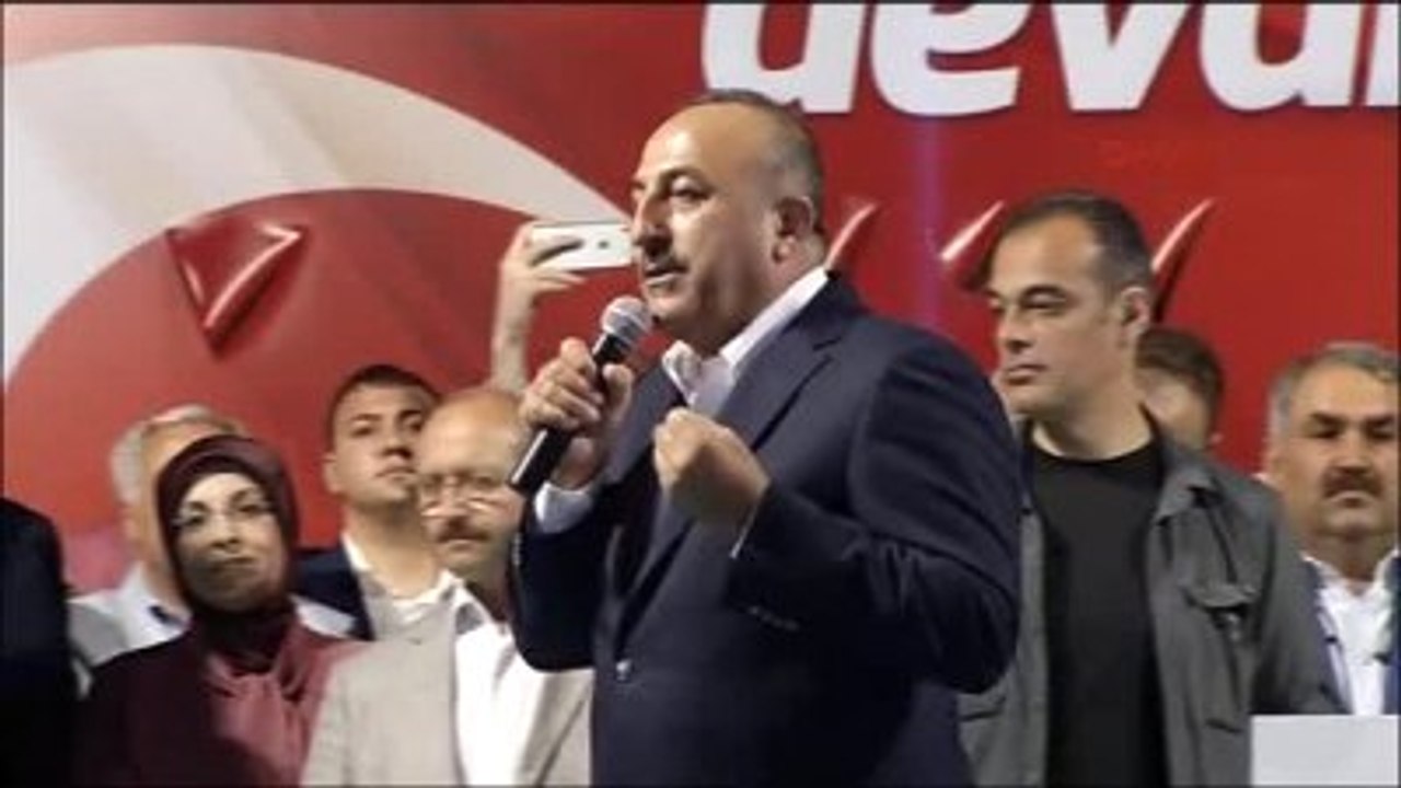 Konya'da Demokrasi Mitinginde Çavuşoğlu Konuştu
