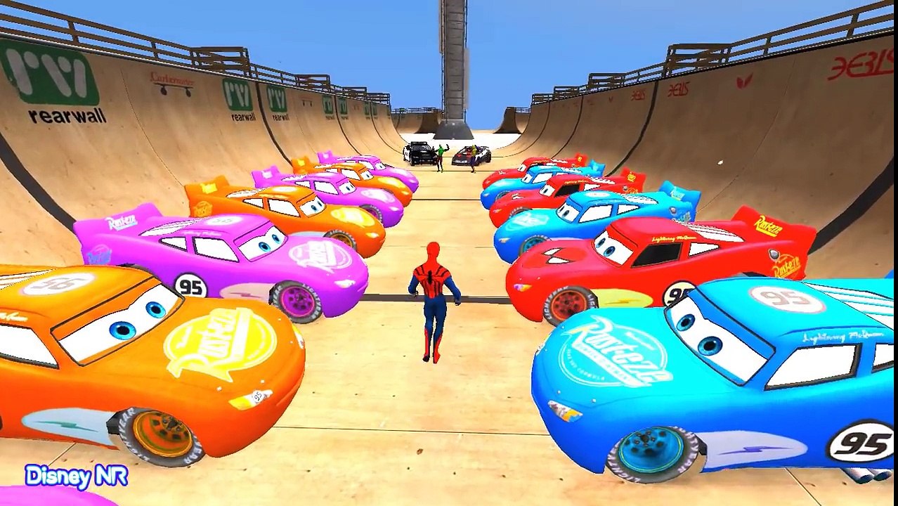 Police Car Cartoon with Spiderman and Nursery Rhymes Kids Songs