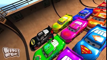 Spiderman & Disney Frozen w%2F LIGHTNING MCQUEEN CARS COLORS