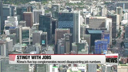 Korea's top conglomerates hire considerably fewer employees