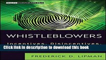Read Books Whistleblowers: Incentives, Disincentives, and Protection Strategies ebook textbooks