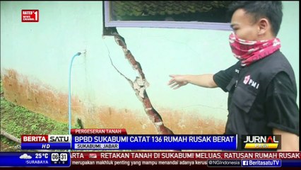 136 Rumah Rusak Berat Akibat Pergerakan Tanah di Sukabumi