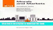 Download Books Morals and Markets: Seventh Annual Hayek Memorial Lecture (IEA Occasional Paper