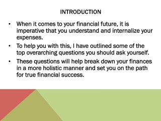 Questions you should ask when building your Savings by Sarang Ahuja